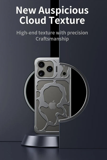 Metal Hollow Magnetic Phone Case,For IPhone 17 Pro Max iPhone Air Protective Case, Breathable And Heat Dissipating Metal Bracket