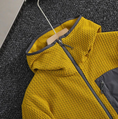 Outdoor Men's and Women's Leisure Sports Fishing Travel Trend Mountain Grab Velvet Hooded Wavy Camping All-match Jacket