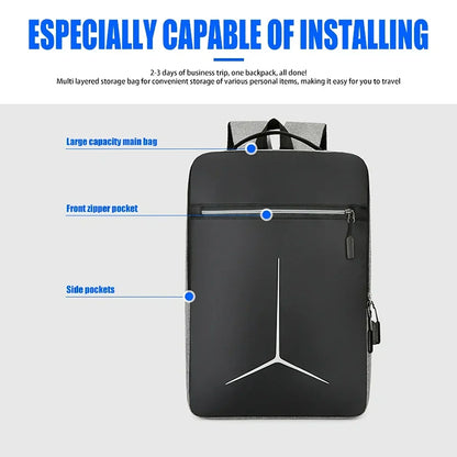 New Anti-theft USB Waterproof Hard Case Travel Smart Laptop Motorcycle Backpack Man EVA Fashion Business Men's Shell Backpack