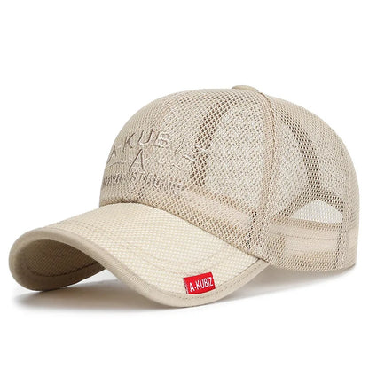 Summer Mesh Baseball Cap for Men Adjustable Visor Hat Quick Dry Breathable Sun Hats For Women Men snapback Outdoor Sports caps