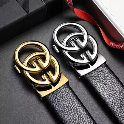 Men's high quality belt luxury belt, black men's automatic buckle jeans men's belt suit belt