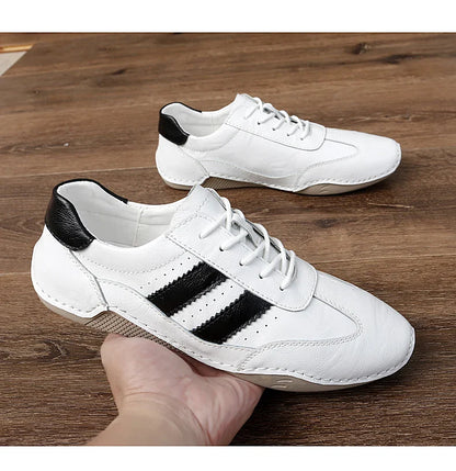 Genuine Leather Octopus bean shoes For Men Fashion Flats Shoes walking sports loafer breathable outdoor Men's driving shoes