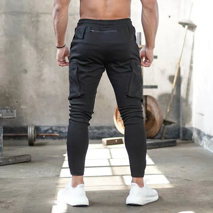 Men's Work Pants Are Sporty Lightweight Elastic Breathablepersonalizedquick Drying Outdoor Fitnessrunning Training, Multi Pocket