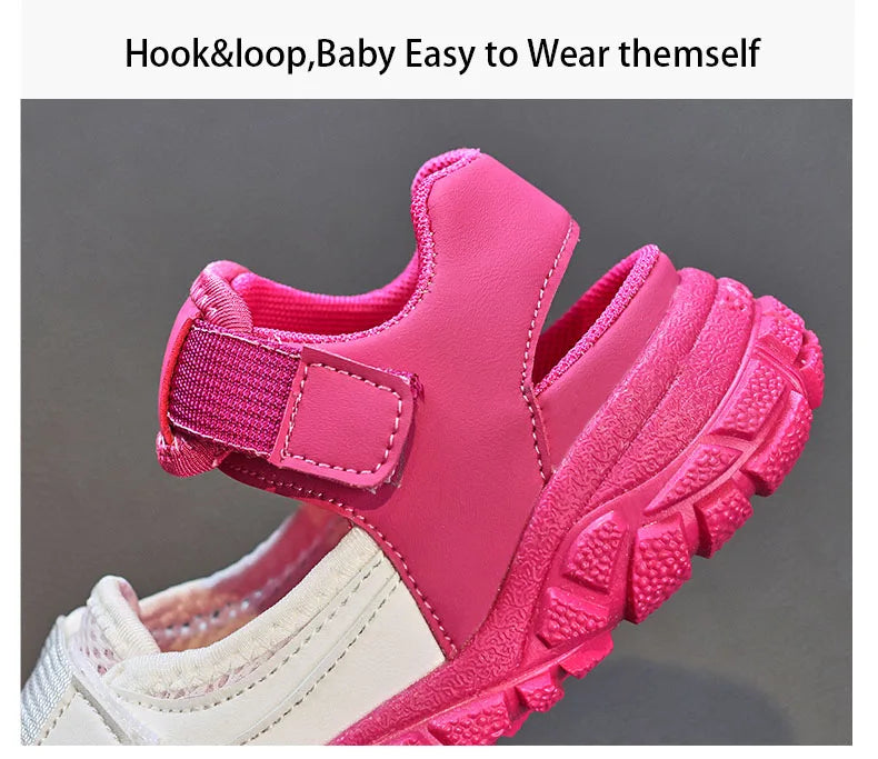 Children Shoes Sport Breathable Boys Sneakers Brand Kids Sandals for Girl Trainers PEclass Casual Child Flat Tennis Shoes E05313