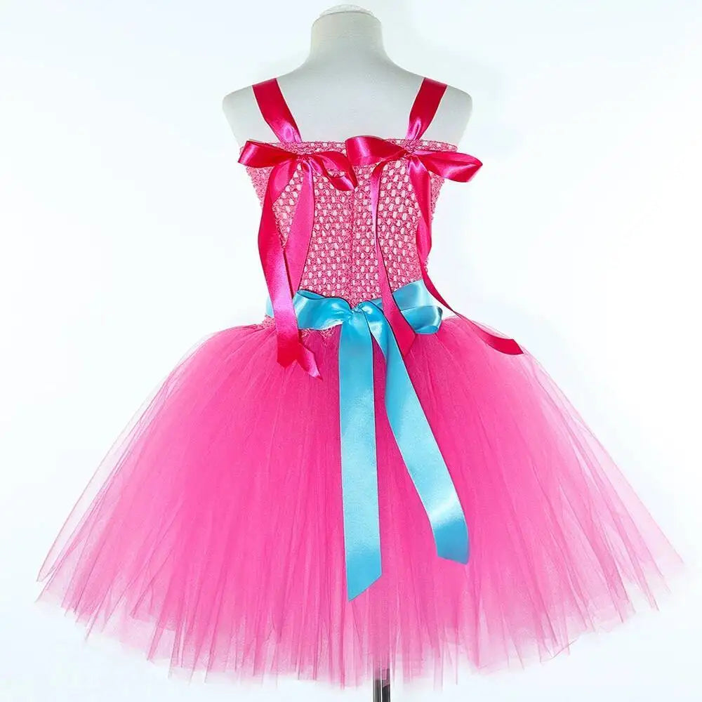 Super Kitty Costumes for Girls Super Cat Tutu Dress for Kids Christmas Halloween Outfits Children Animal Clothes with Eyes Patch