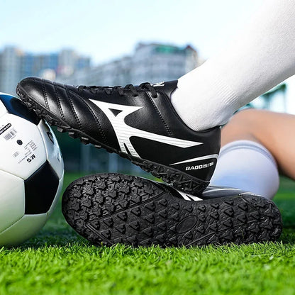 Men Football Boots Soccer Shoes Breathable Professional Turf Outdoor Non-slip Long Spikes Adult Ultralight Training Futsal
