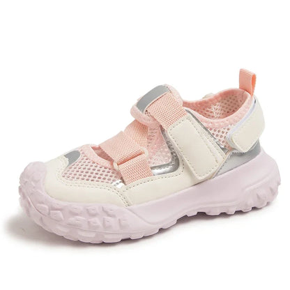 Children Sports Sandals 2024 Summer New Girls Mesh Running Shoes Kids Fashion Versatile Princess Sports Shoes Wear-resistant