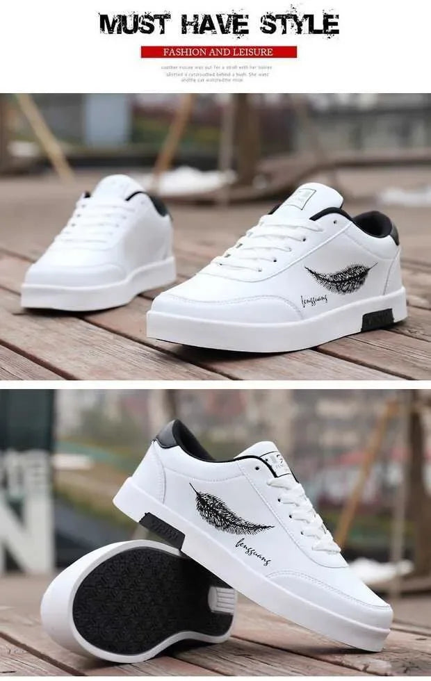 Summer Men's White Sports Shoes Fashion Male leather casual Shoes