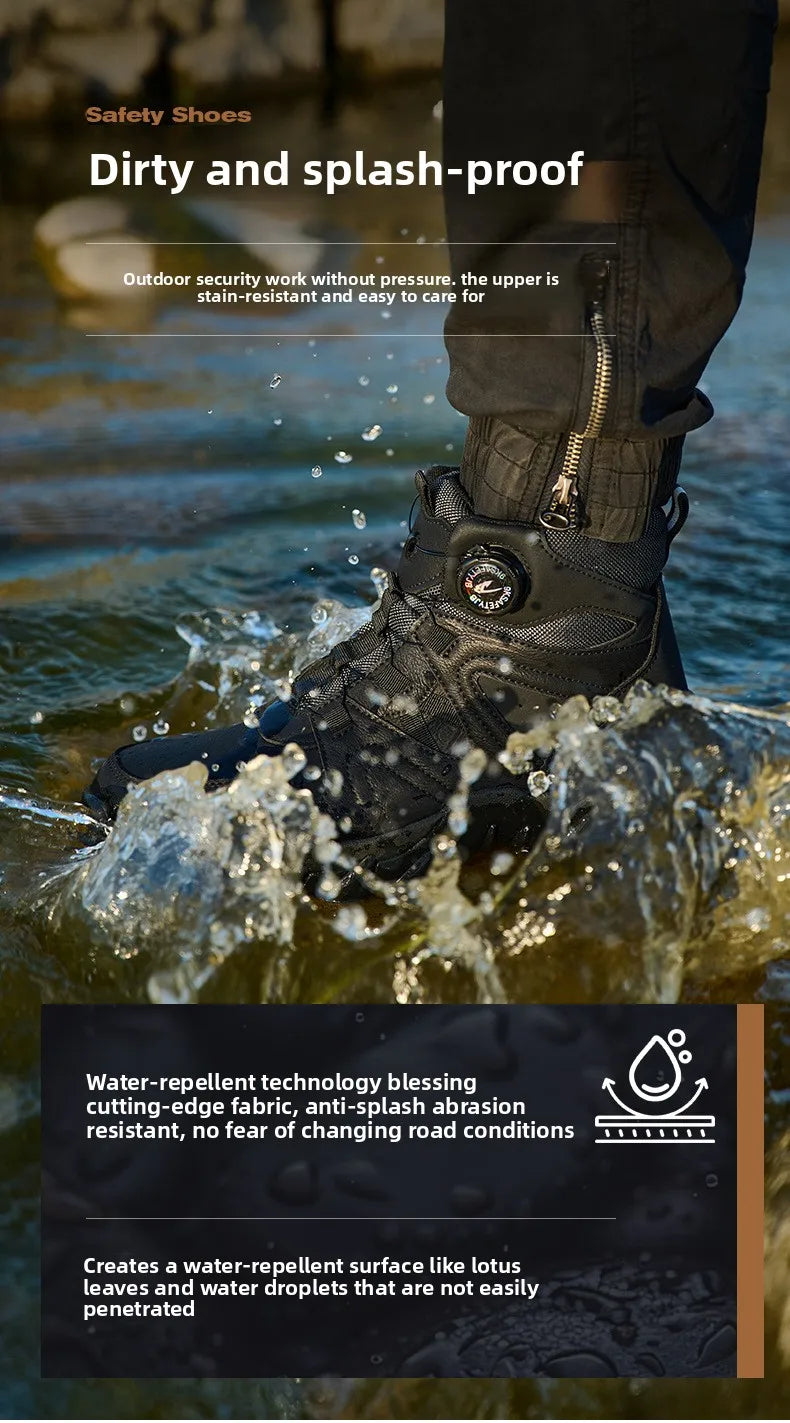 Work Safety Shoes Smash-proof and Puncture-proof Sports Safety Shoes Outdoor Mountaineering Wear-resistant Steel Boots