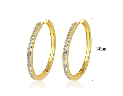Princess Cut Moissanite Diamond Hoop Earring 925 Sterling Silver for Women 18k Gold Sparkling Square Huggie Fine Jewelry
