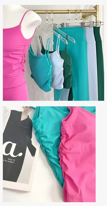 2 Piece Yoga Clothes Women's Tracksuit Athletic Wear Pilates Fitness Suit Gym Workout Push Up Clothes Sports Bra Leggings Suit