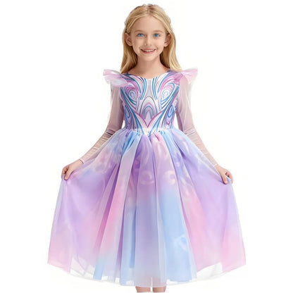 Wicked For Good‌ Girls Cosplay Purple Witch Glinda Princess Cute Dress + Accessories Birthday Party Performance Set