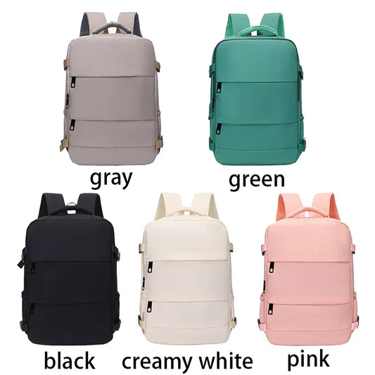Graceful Practical Multi-color Backpack Multi-pocket Design Adjustable-strap Lightweight for Commute Casual Bag