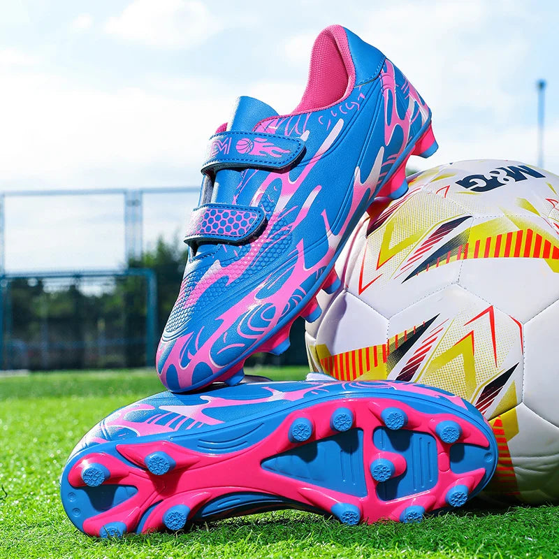 New Men Kids Football Boots Ultralight Boys Professional Soccer Shoes Cleats Non-Slip Match Grass Training Shoes Drop Shipping