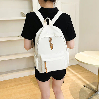 Kawaii Large-capacity All-match Backpack Korean Version Simple Storage Bag Back to School Office Supplies Cute Stationery