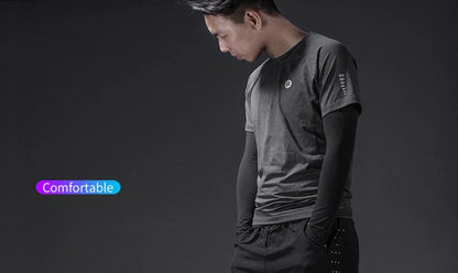 Men's Tracksuit Gym Fitness Running 5 Pcs/Set Quick Dry Sweat-absorb Compression Sport Suit Clothes Jogging Sport Wear