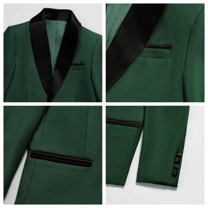 Fast Delivery Boys Slim Fit Suits 4 Pieces Piano Performance Outfit Three Colors Available Comfortable Long Sleeved Suit Set
