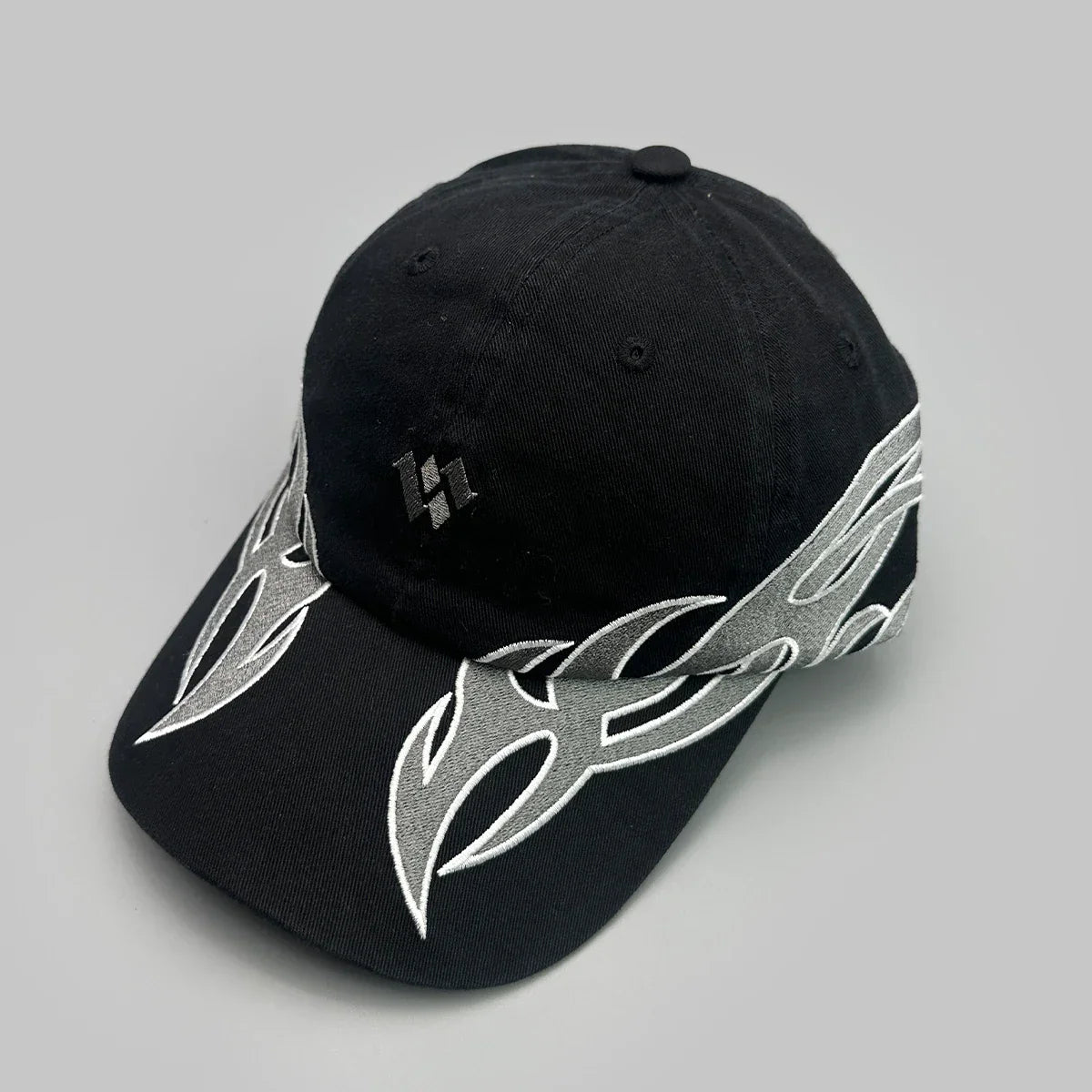 Niche Hip Hop Letter Flame Flag Baseball Hats New Unisex Sunshade Personal Versatile Color Block Fashion Retro ins Peaked Caps