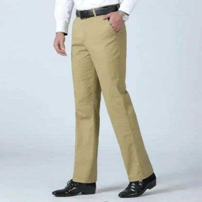 Summer Thin Men's Casual Autumn Thick 100% Cotton Suit Pants Classic Business Fashion Stretch Trousers Male Brand Clothes GOZBKF