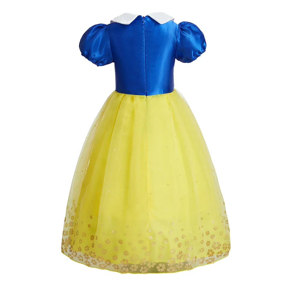 Vestido da Anna e Elsa para Meninas, Fantasia Cosplay Infantil de Halloween, Vestidos de Princesa para Crianças, Festa de Aniversário Elegante, Roupas de Carnaval 3-10 Anos