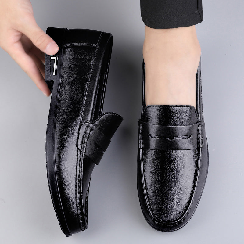 Genuine Leather Men Shoes Casual Italian Men Loafers Breathable Office Shoes Men Designer Slip On Driving Shoes Plus Size 38-46
