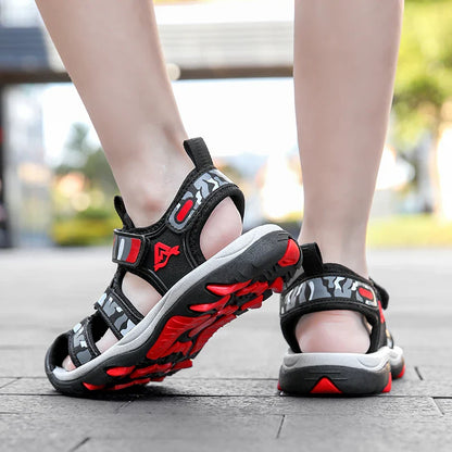 Children's Anti-Slip Summer Sandals for Boys Outdoor Anti-Collision Casual Walking Shoe Breathable Kids Beach Sandals Size 28-39