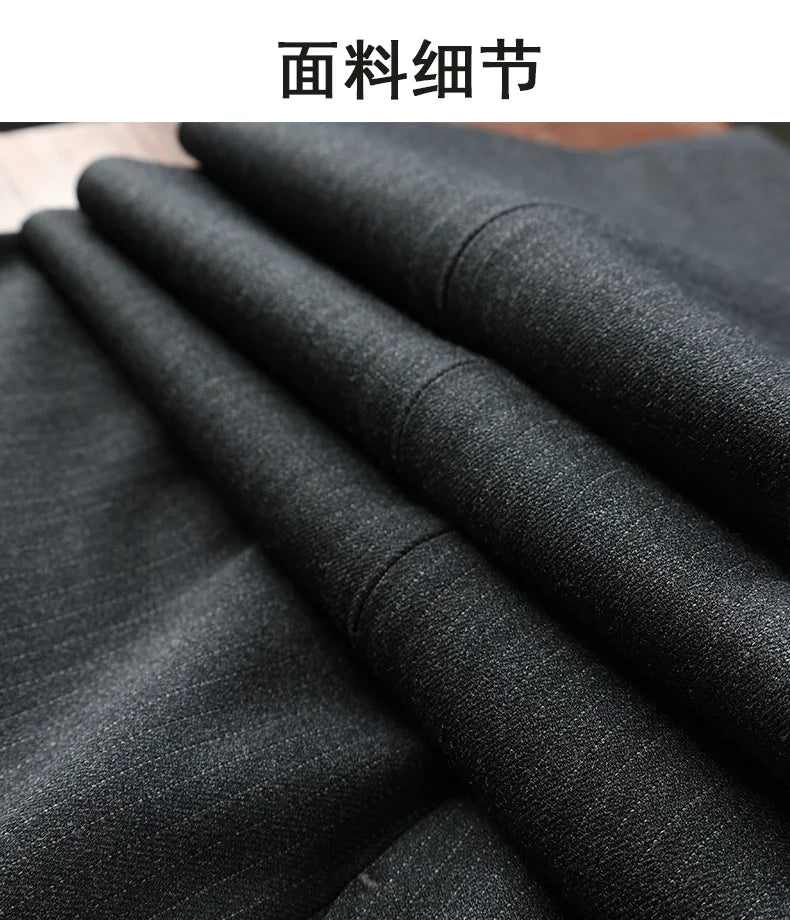 Terno Masculino de Alta Qualidade Formal Social Slim Fit Abotoamento Duplo Listrado Conjunto de Terno Noivo Casamento Roupa de Festa Smoking Roupa Masculina