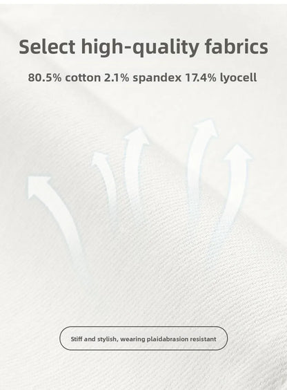 American Brand Men's Autumn Winter Straight-leg Slim Jeans High-quality Light Luxury Casual Versatile Fashion Korean Style Jeans