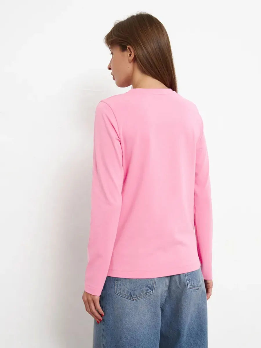 Women's Spring Autumn 100% Cotton T-shirt Bottoming Basic Solid Lady Long Sleeve Loose Tops Shirts Oversized T Shirt