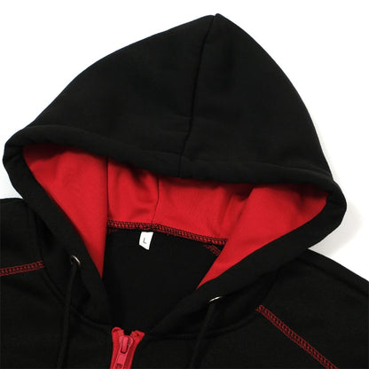 Men's Long Sleeve Zip Up Hoodie Casual Athletic Sweatshirt Hooded Jacket with Pockets Spring Fall Warm Fleece Lined Coat Outwear