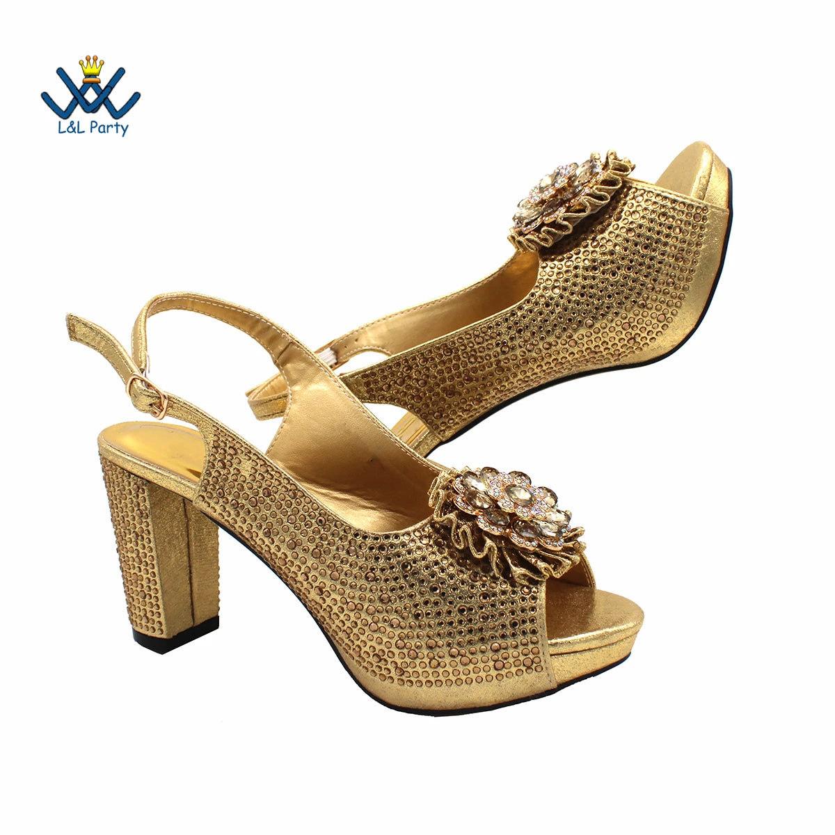 Latest African Women Shoes and Bag Set in Royal Blue New Design Italian Ladies Pumps for Garden Party