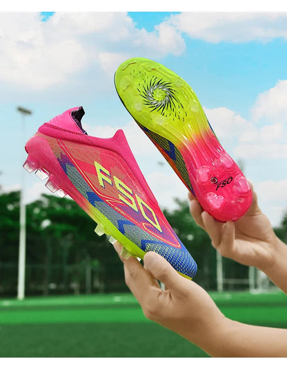 New Men Football Boots High-quality Soccer Shoes Sneakers Match Indoor Non-Slip Grass Cleats Mid-top Light Hot-selling Outdoor