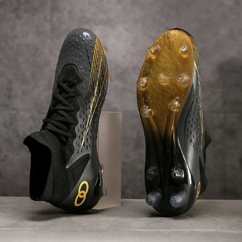 New Men Soccer Shoes Long Spikes Ultralight Football Boots Breathable Sneakers Indoor Match Cleats Training Drop Shipping