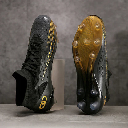 New Men Soccer Shoes Long Spikes Ultralight Football Boots Breathable Sneakers Indoor Match Cleats Training Drop Shipping