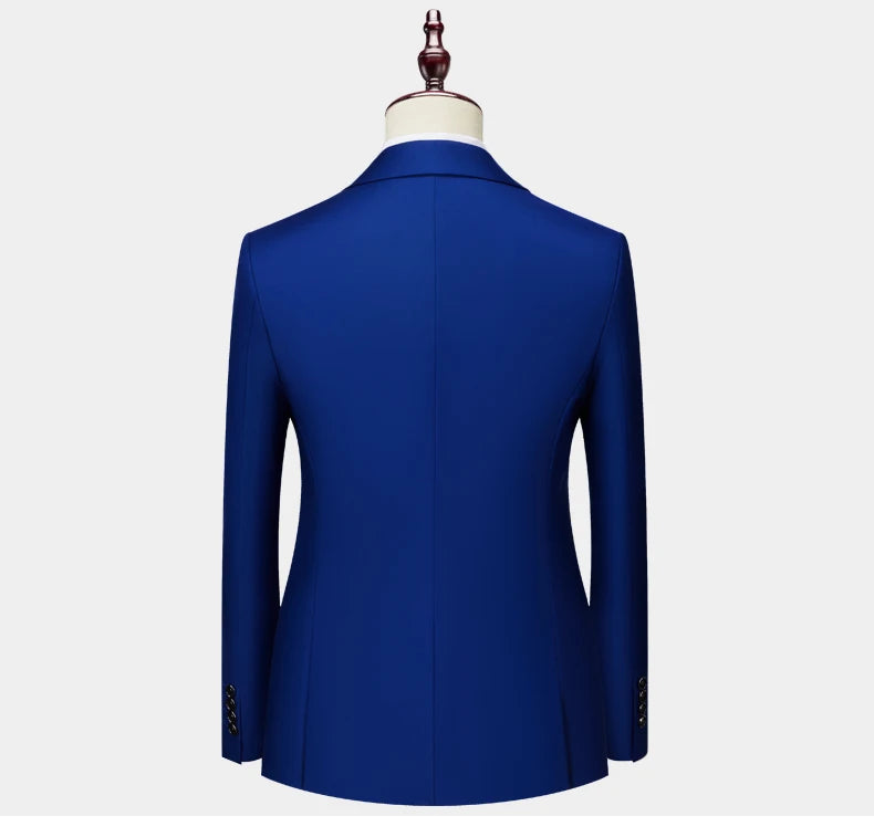 Men's Slim Fit 2 Piece Suit Elegant Business Wedding Party Blazer Jacket PantsElevate Your Look