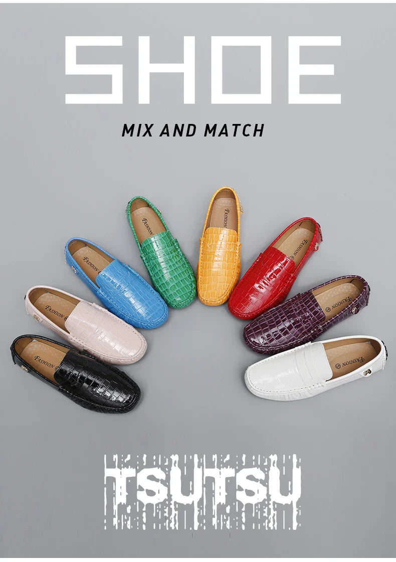 Patent Leather Beanie Shoes for Men 2025 New Spring and Summer Large Size Patent Leather Casual British Leather Shoes for Women Slip-On Slip-On Shoes