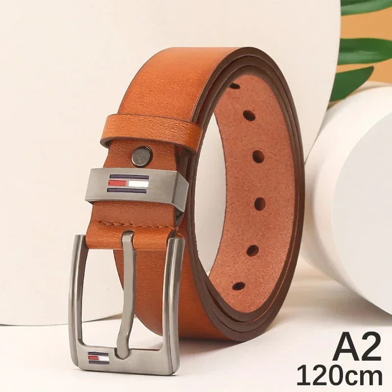Male PU Leather Belt High Quality Men Belt Alloy Square Buckle Men Male Strap Pin Buckle Fancy Vintage Jeans Waistband Strap