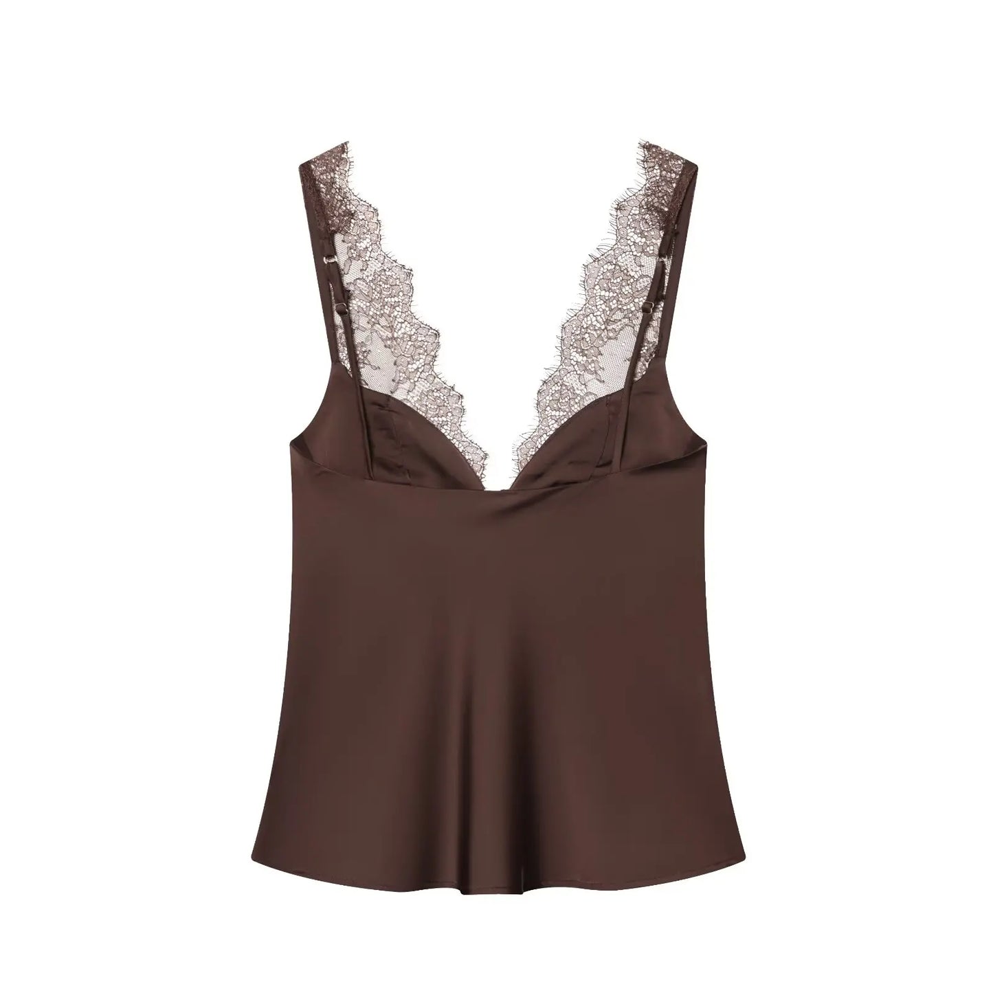 2026 Summer Fashion Women's Slim Tank Tops Sleeveless Backless Solid Lace V Neck Shirt Female Sexy Party Causal Tops