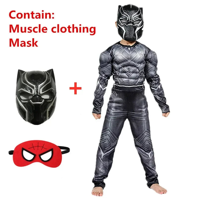 New Boys Girls Superhero Costume Movie Characters Cosplay Jumpsuit with Halloween Mask Party Cosplay Outfit for Holiday Dress Up