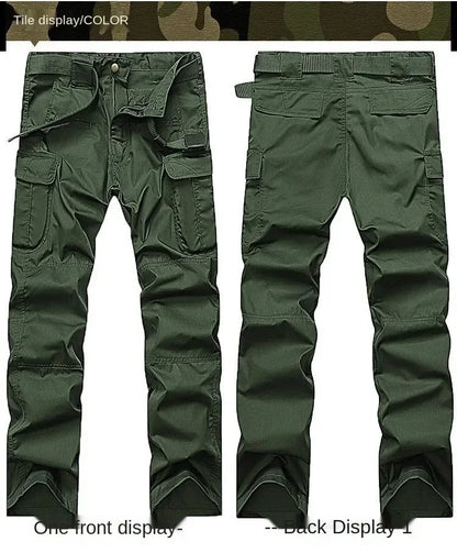 Summer Tactical Sets Mens Outdoor Breathable Multiple Pockets Combat Training  Long Sleeve Shirts Cargo Pants Suits Male