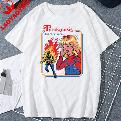 Let's Sacrifice Toby Horror Satanist Graphic Tops Unique Creative Cartoon Streetwear Unisex Scary Short-sleev Tee Ropa Hombre