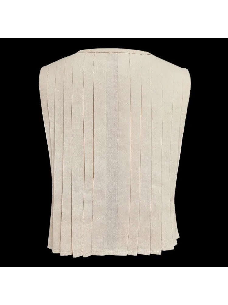 White Bandage Ribbed Tank Top Shirts For Women Hollow Out Sleeveless Slim Summer Fashion Vest Women's Lace-Up Vest Y2k Top