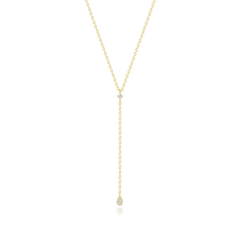 925 Sterling Silver Necklaces Charms for Women Crystal Cross Clavicle Collar Chain Simple Choker Necklace Accessories Gift