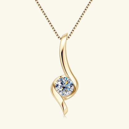 Sterling Silver 925 Real Moissanite Jewelry Set for Women 2.0ctw D Color Lab Diamond Stud Earrings Pendant Necklace Sets Gift