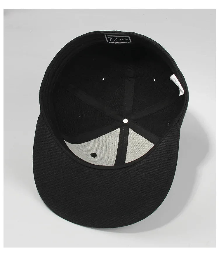 Large 64cm Back Closed Skateboard Cap Women Fitted Baseball Cap XXL Male Big Size Snapback Caps Plain Football Hat 60cm 62cm