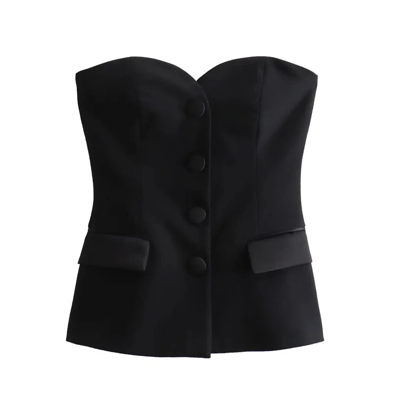 2025 Corset Top Women White Black Crop Top Female off Shoulder Bustier Top Woman Vest Sexy Backless Tube Tops for Women