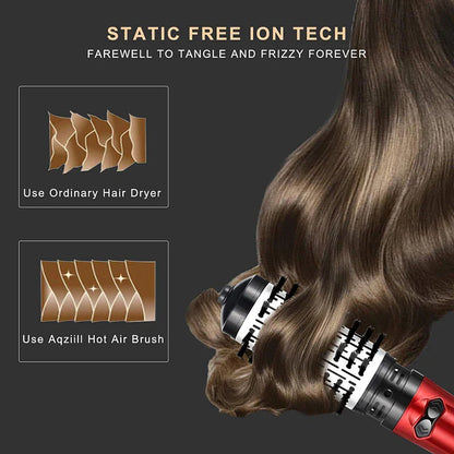 2-in-1 professional automatic rotating hair dryer curler Comb Hot air brush ion multi-functional styling tool