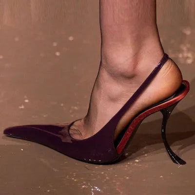 European American Women High Heeled Shoes Woman's Strange Heels Stiletto Summer Sandals Sexy Ladies Shallow Wedding Dance Pumps