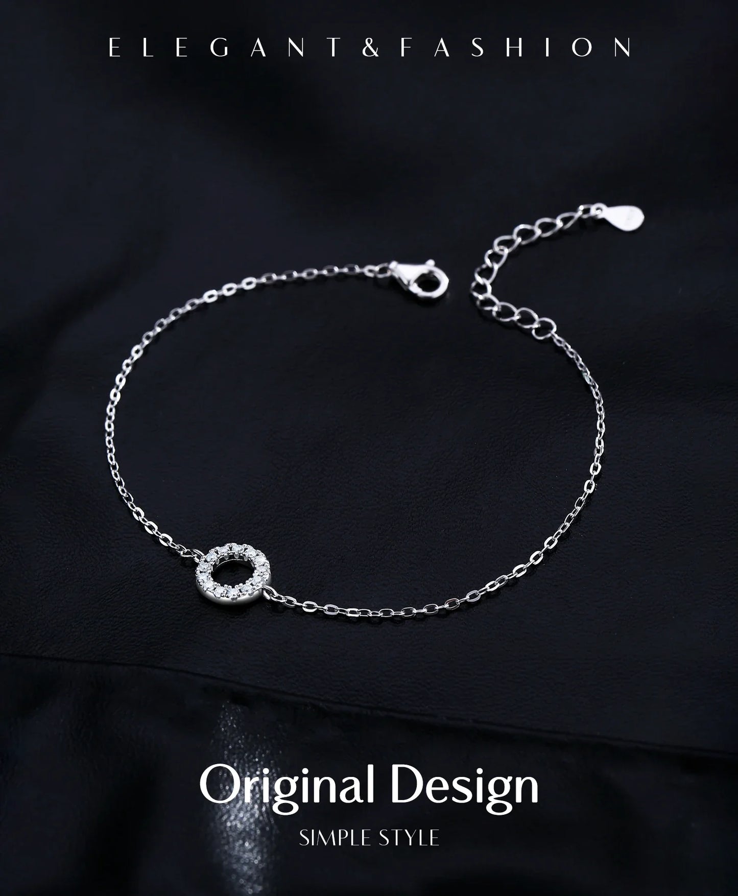 D Color Moissanite Bracelet 925 Sterling Silver Fashion Hallow Out Round Link Chain Bracelet For Women Fine Jewelry Gifts