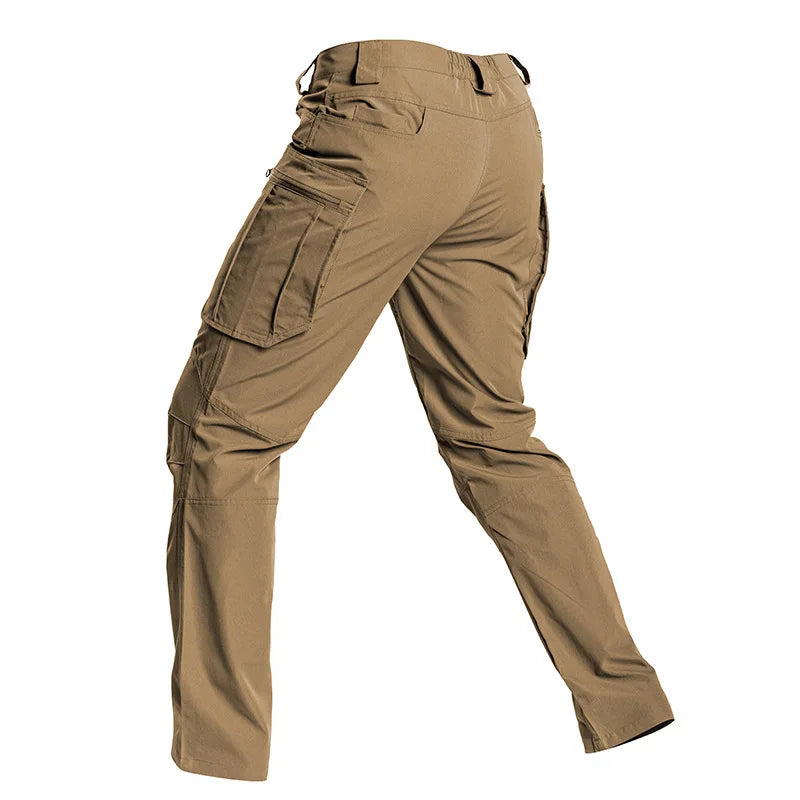 NewMen's Tactical Cargo Pants Waterproof Trousers with Multi Pockets for Outdoor Sports Hiking Hunting Fishing Work Casual Pants